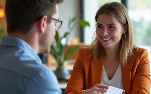 Sesión de feedback positivo entre un manager y un empleado