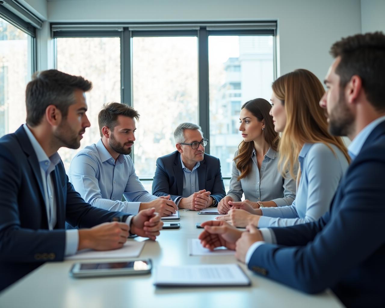 Reunión corporativa profesional en Madrid